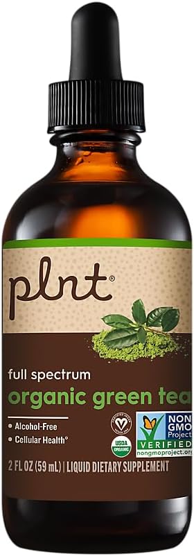 plnt Organic Liquid Green Tea a Full Spectrum a Supports Cellular Health - Alcol-Free (2 fl. oz.)
