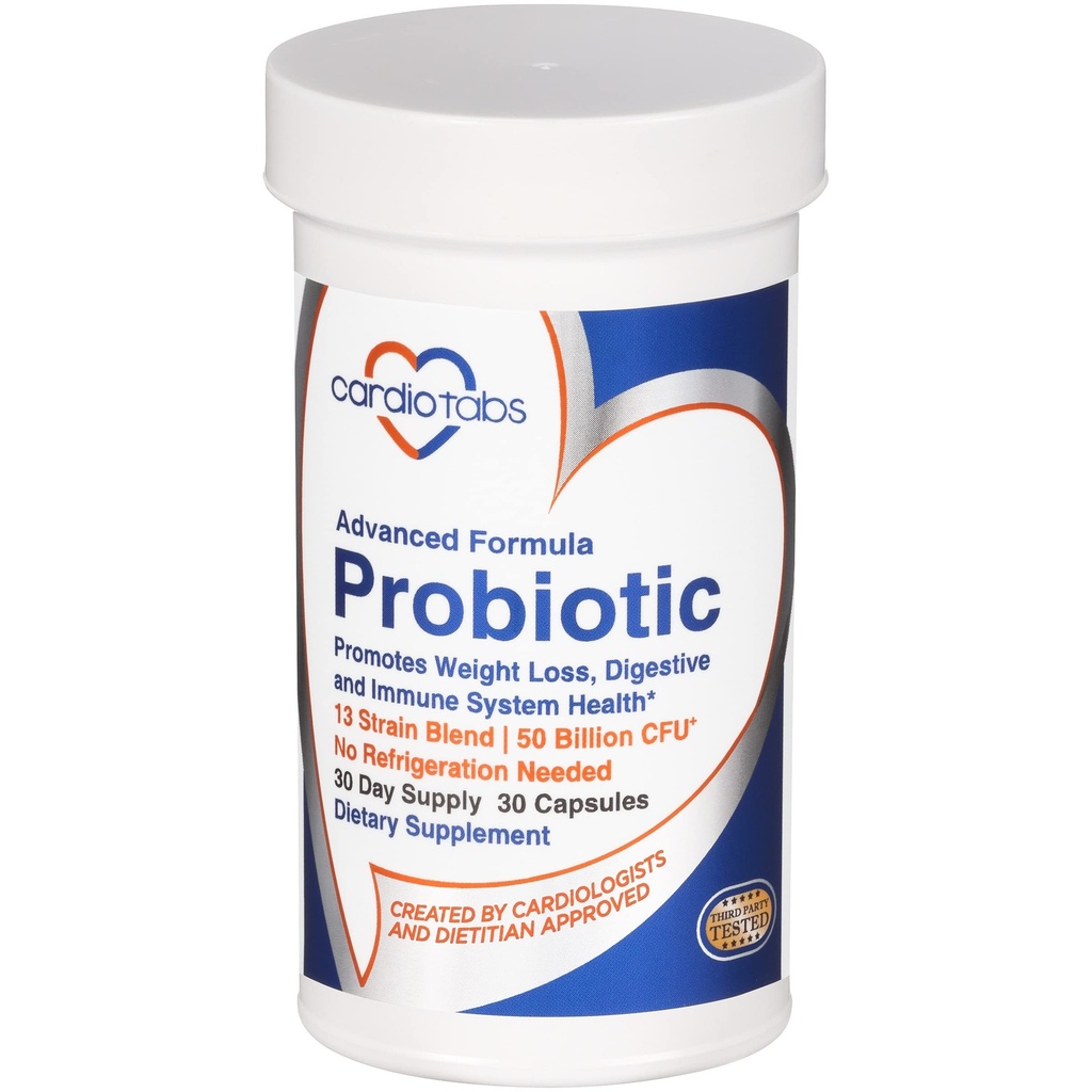 Probiotico avanzato w/ 50 miliardi di CFU per il servizio, Shelf Stable, Men's e Women's Probiotic Supplement to Stay Fit, 30 capsule
