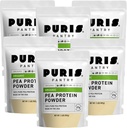 PURIS Organic Pea Protein Powder – USDA Organic Vegan Protein | 27g Plant Protein Per Serve | Non-GMO Gluten-Free Soy-Free | Clean Label | Sapore liscio | 2 lb (6 Pack)
