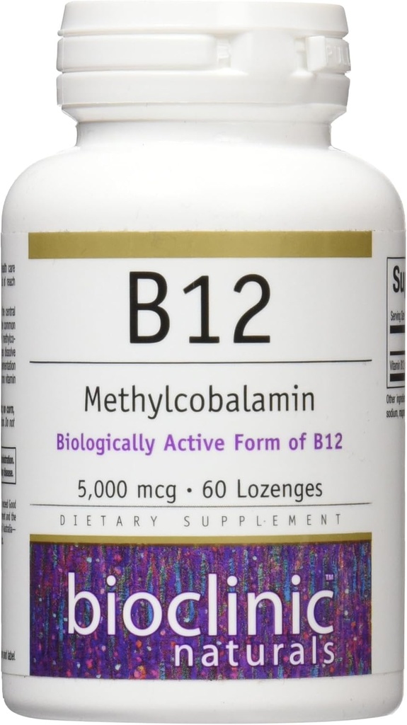 Bioclinico Naturale B12 Vitamine di metilcobalamina, 60 Conte