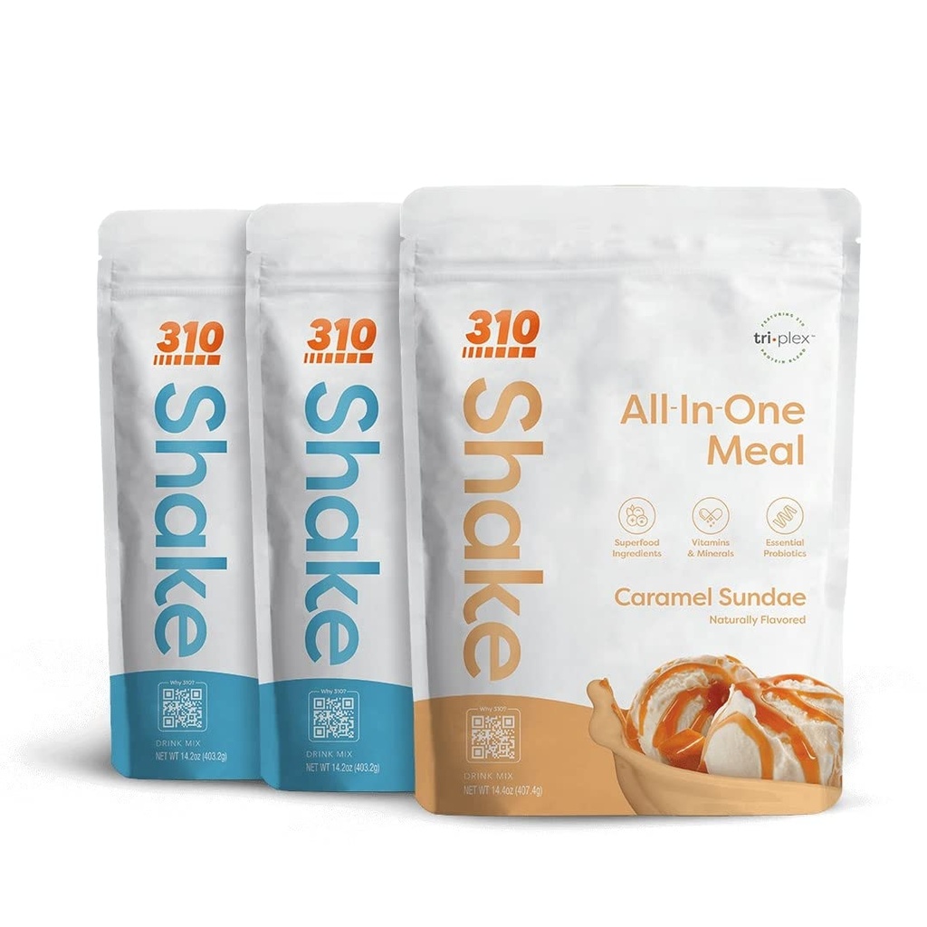310 Nutrizione – Agitazione di ricambio per pasti all-in-one - Nuova formula con Fiber Rich Vegan Superfood Blend - Dolci naturali - Agitazione a basso contenuto di carboidrati, Keto & Paleo Friendly - Gluten Free - 26 Vitamine e minerali essenziali - Triple Flavor Pack