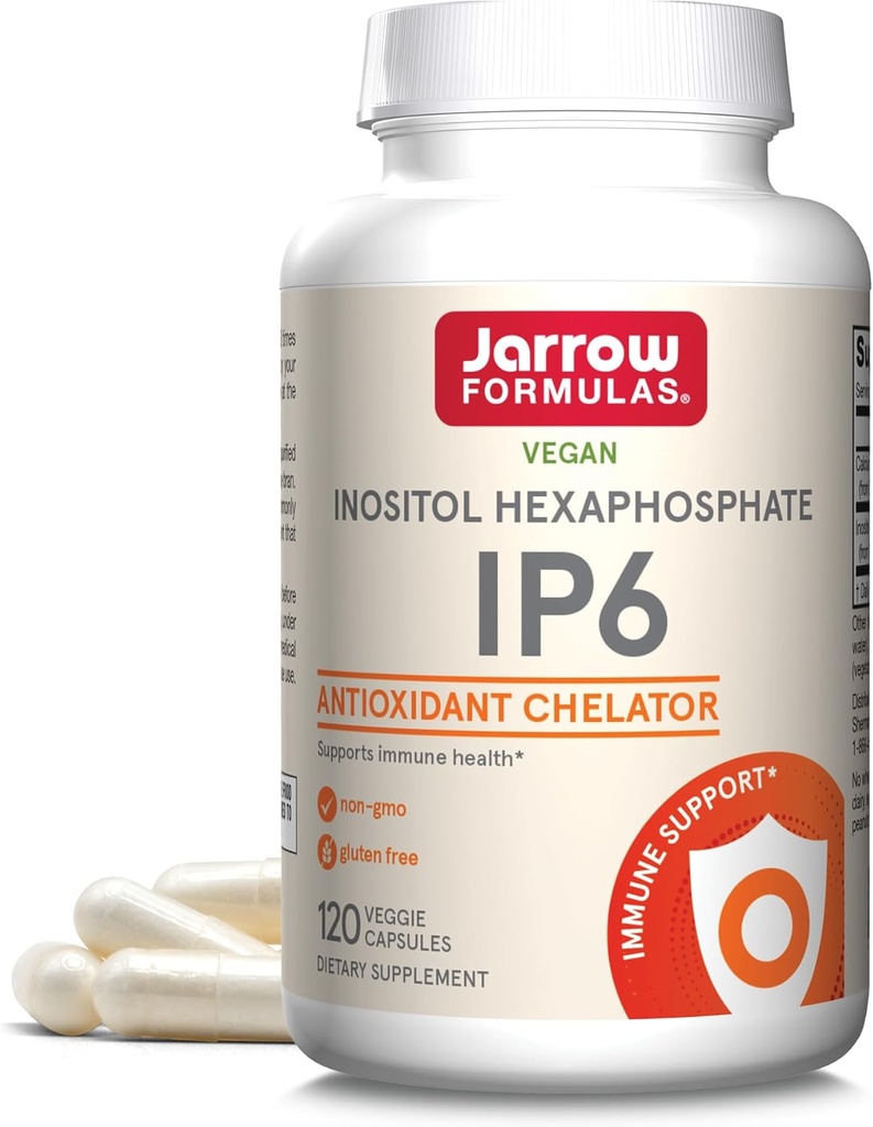 Jarrow Formulas IP6 Inositol Hexaphosphate - 500 mg - 120 capsule vegetali - Hexaphosphate inositolo purificato - Integratore di supporto sanitario immunitario - Fino a 120 Serve