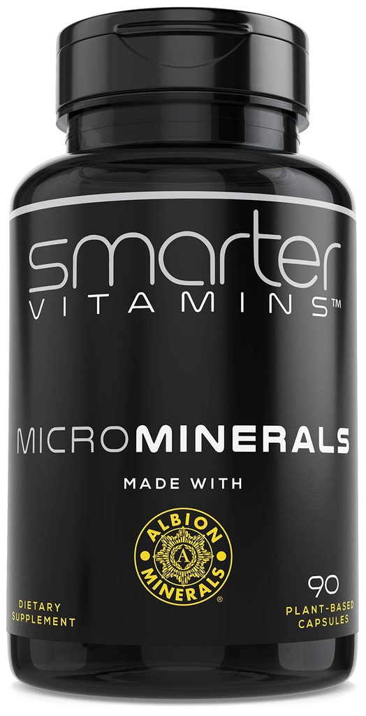 15mg Zinc Glycinate da Albion® 6 Trace Essenziale Minerali Bisglycinati, Manganese, Borone, Cromo, Selenio, Integratore di Molibdeno, 90 Capsule Vegani Basati sulle piante