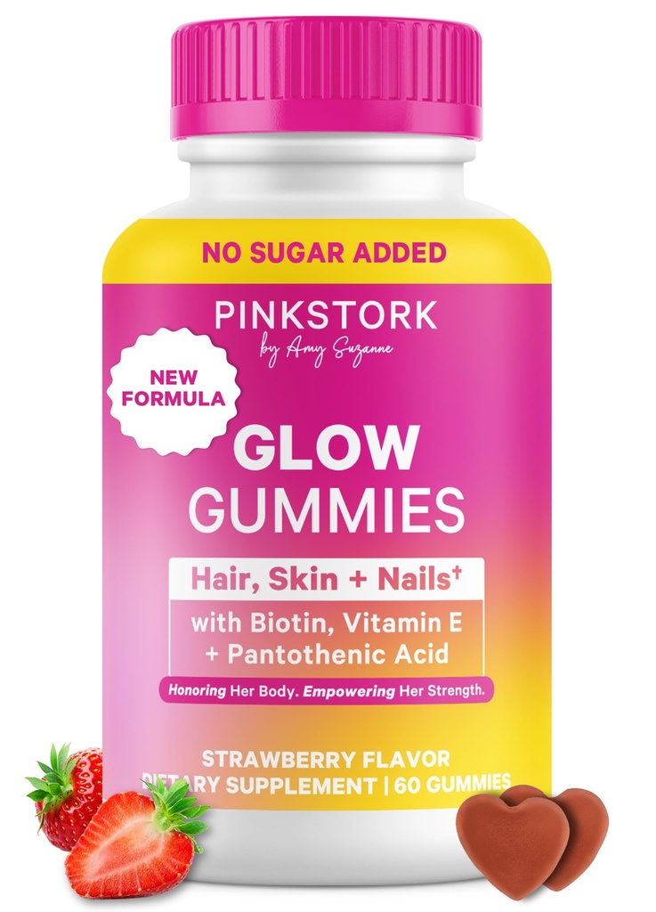 Gummie totali di maiale rosa per le donne – capelli, pelle e chiodi Vitamina con Biotina, Vitamina A, B6, B12, Folate, Zinc & More – Supporto per la pelle radiante, unghie forti e capelli sani – 60 Gummie di bacche
