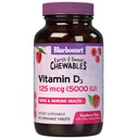 Bluebonnet Nutrition Earth Sweet Vitamin D3 5000 IU Chewable Tablets, Aids in Muscle & Skeletal Growth, Non OGM, Gluten & Soy & Milk Free, Kosher, Raspberry, Bianco, 90 Count