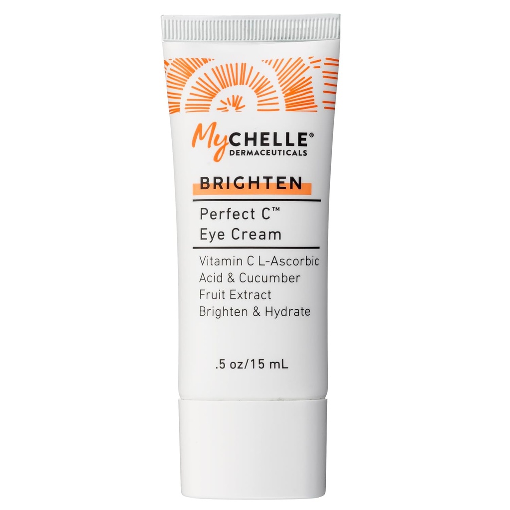 MyCHELLE Dermaceuticals Perfect C Eye Cream - Crema per occhi per cerchi scuri e puffiness con Vitamina C & Plant Stem Cells per ridurre i segni visibili di invecchiamento, linee sottili e rughe, 0.51 Fl Oz (Pack of 1)