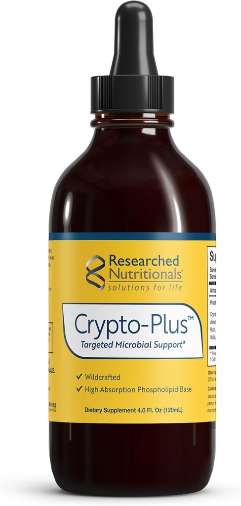 Crypto-Plus - Formula di supporto Microbial & Immune mirata con radice rossa, estratto di noce nero e Phospholipid Consegna per assorbimento Nutriente massimo (4 Fl Oz)