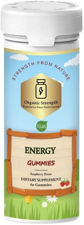 Vegan Energy Gummies: Accendi la tua giornata con vitalità naturale con 100mcg di vitamina B12 (60 Conte)