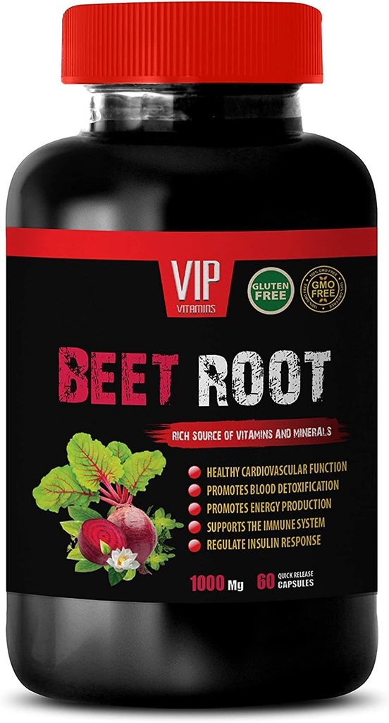Supplemento di radice di barbabietola superfood - Radice di barbabietola 1000 MG - Supplemento di ossido di radice di barbabietola, Pillole di radice di barbabietola, Vitamine di radice di barbabietola, Supporto di sistema immunitario, Vitamine di barbabietola, Supplemento di barbabietola, 1 Bot 60 Tabs