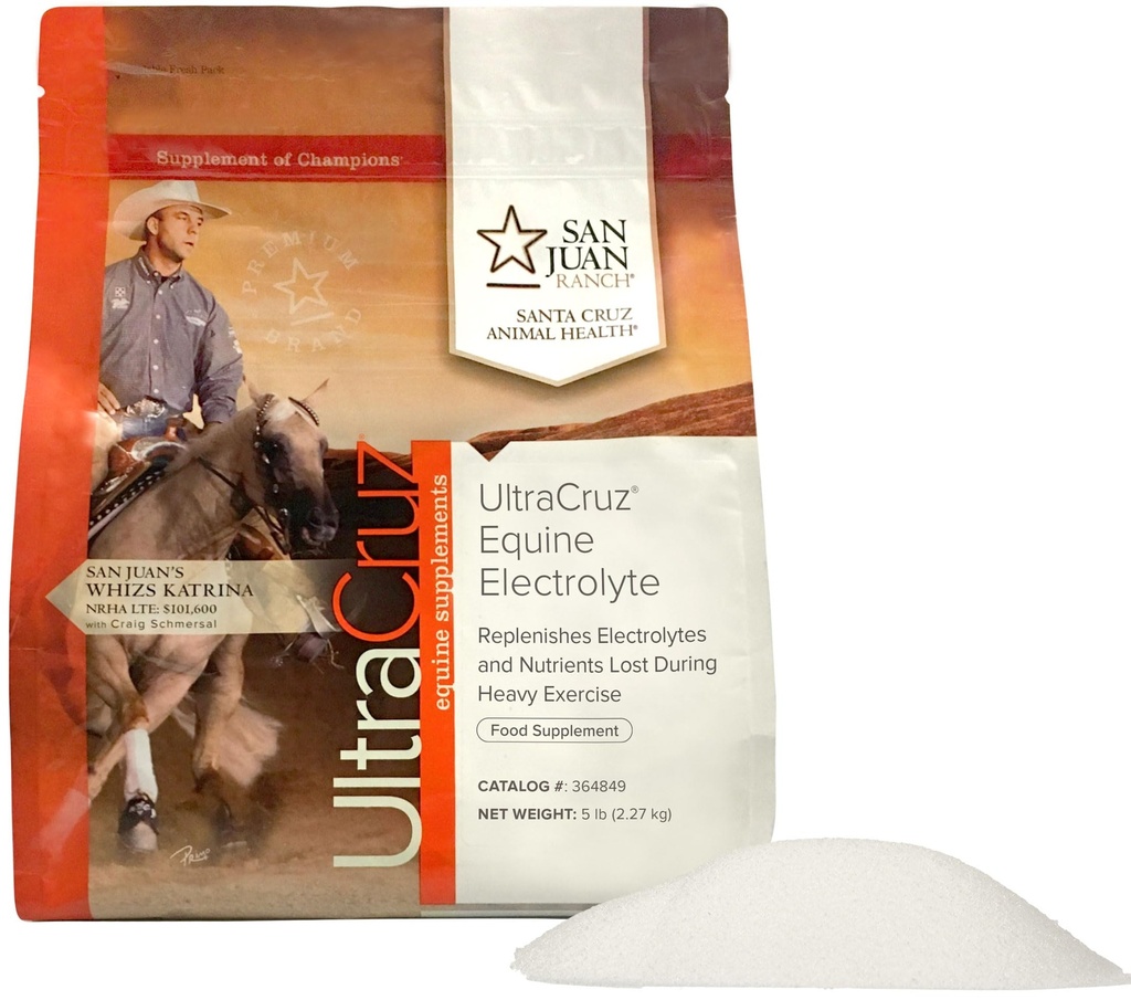 UltraCruz-364849 Equine Electrolyte Supplemento per cavalli, 5 lb, polvere (40 giorni di alimentazione)