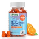 Vegan Lutein e Zeaxanthin Supplementi, Lutein per occhi con Zeaxantina e vitamina A, Gummie di Lutein per il sollievo degli occhi secchi e la visione chiara, Vitamine di occhio per gli anziani & Kid, 60 Conte, Aroma arancione