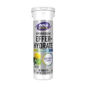 NOW Alimenti Nutrizione sportiva, Effervescente Effer-Hydrate, Integratore di elettroliti, Recupero*, Lime di limone, 10 compresse