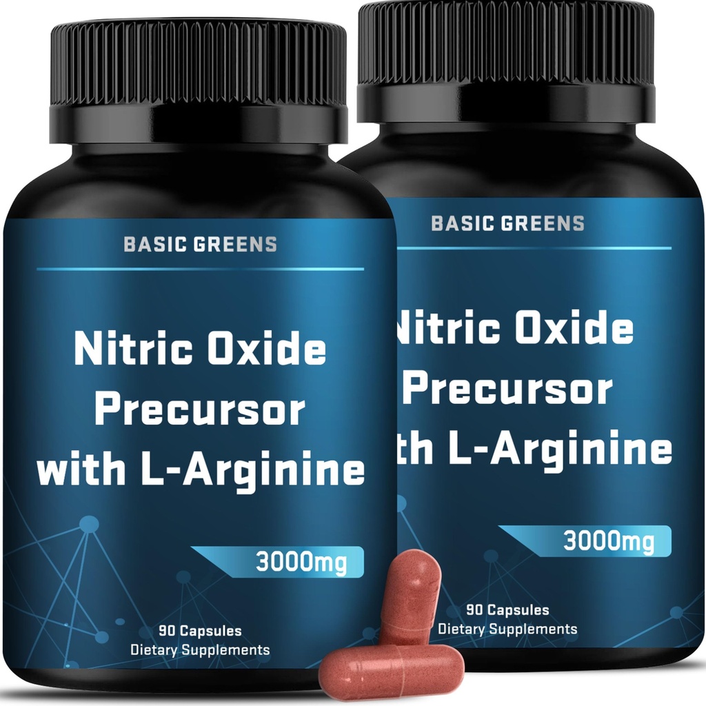L-Arginina 3000mg Nitric Oxide Supplemento per gli uomini e le donne – Non OGM Vegan Capsule con Radice di barbabietola per Circolazione, Endurance, Energia, Stamina, Performance e Workout Support – 90 Caps
