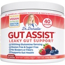 Dr. Danielle Gut Assist - Leaky Gut Riparazione Supplemento Polvere - Glutamina, Arabinogalactan, Radice di liquirizia - Supporta IBS, Heartburn, Bloating, Gas, Constipation, SIBO da, Berry Flavor