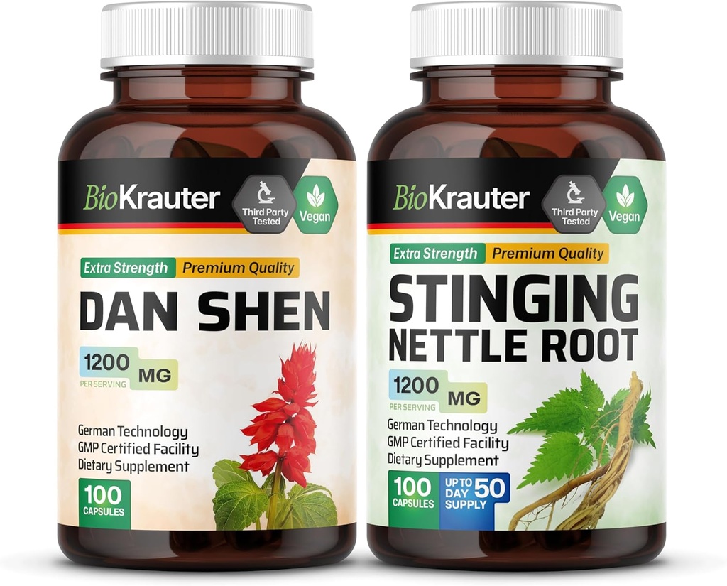BIO KRAUTER Dan Shen 100 capsule & Sting Nettle 100 capsule