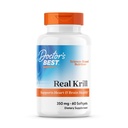 Doctors BEST Real Krill, Antarctic Krill (Superba2), Supporta la salute del cuore e del cervello, Non OGM, Gluten Free 60 Softgels