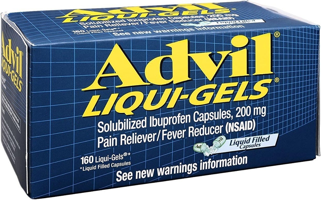 Advil Advil Medicina Avanzata Per Dolore, 160 Liqui Gel 200 mg(Pack of 3)