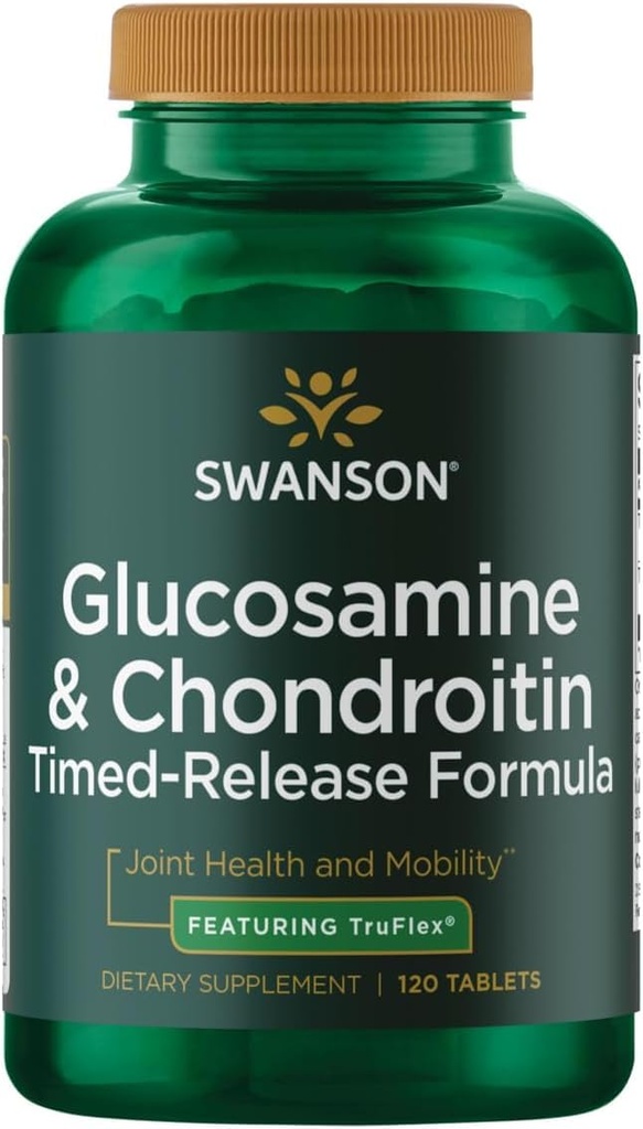 Swanson Timed-Release Glucosamine & Chondroitin Sulfate 750/600 Milligrammi 120 Tabs