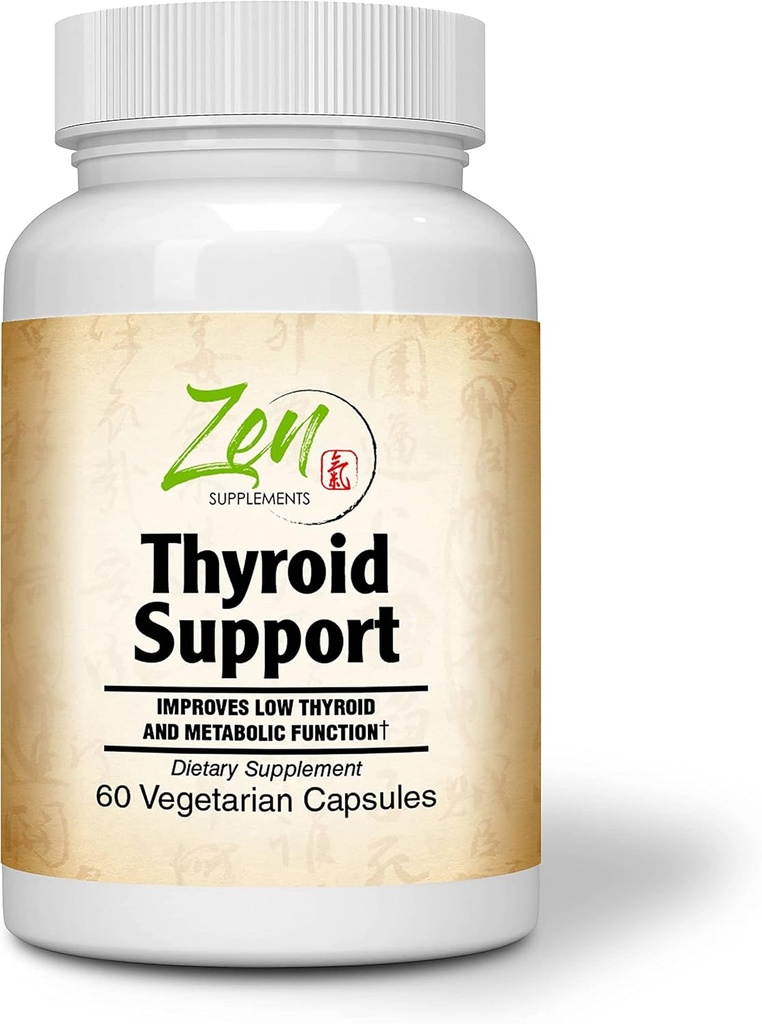 Integratore completo di supporto tiroideo - per bassa energia tiroidea e funzione metabolica - con Kelp iodio, Ashwagandha, rame, vitamina A, C, D3, B6 & More - Supporto tiroide per le donne e gli uomini - 60 VegCaps