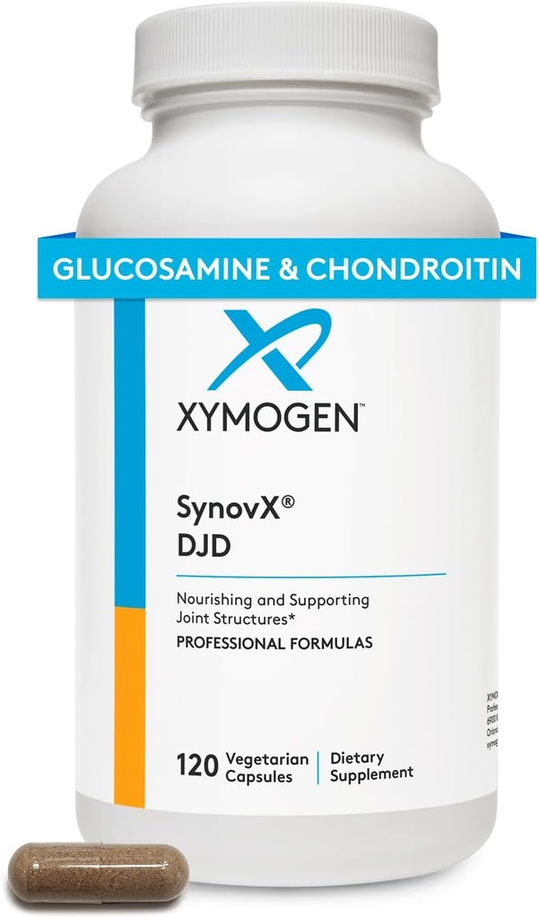 XYMOGEN SynovX DJD - aiuta a mantenere le articolazioni sane + fornisce i blocchi di costruzione di tessuto congiunti con MSM, Mussel verde-vissuto, Solfato di condroitina, Solfato di Glucosamina, Acido ialuronico (120 capsule)