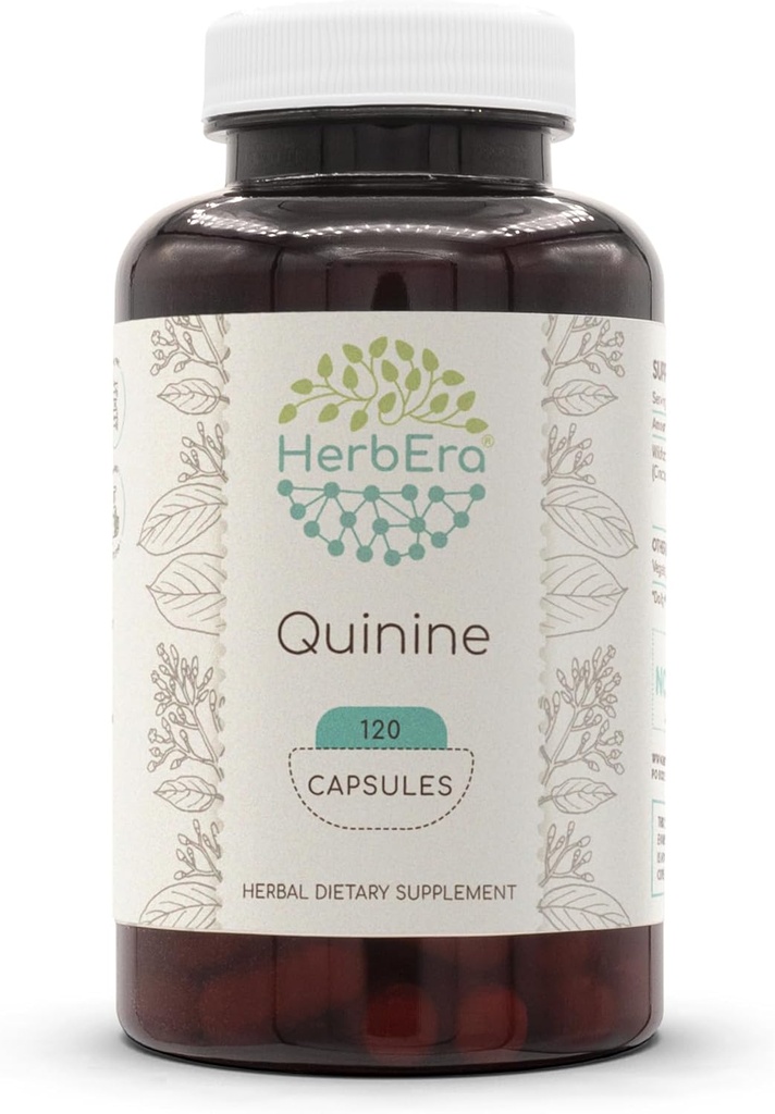 HerbEra Quinine 120 capsule, 1000 mg, Quinino selvatico (Cinchona officinalis) Barca secca (120 capsule)