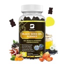 Black Seed Oil & Sea Moss Gummies | Gummy del mare irlandese con Ashwagandha, olio di semi neri, sambuco, curcuma, vitamina D3, C, zinco - Immunità di supporto, articolazioni, digestione, crescita dei capelli - 60