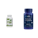 Jarrow BroccoMax con Sulforaphane per la salute del fegato, 120 capsule di rilascio ritardate & Estensione della vita N-Acetyl-L-Cysteine (NAC), immunitaria, respiratoria, salute del fegato