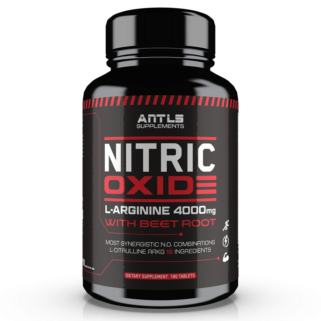 Nitric Oxide Supplemento Booster Complex L Arginine 4000mg, L Citrullina, AAKG, Radice della barbabietola,Pre Pillole di allenamento, Bulider della muscola,crescita,Pumps,180 capsule