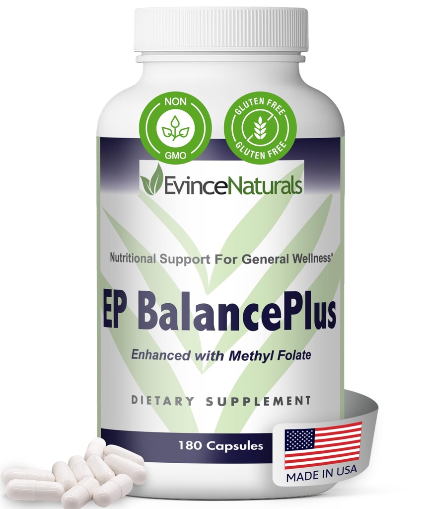EP BalancePlus Multivitaminico per Adulti - Multivitamina per Uomo e Donne con Vitamine e Minerali - Methyl Folate & Aminoacidi per Supporto Nutritivo - Integratore Generale Benessere, 180 Capsule