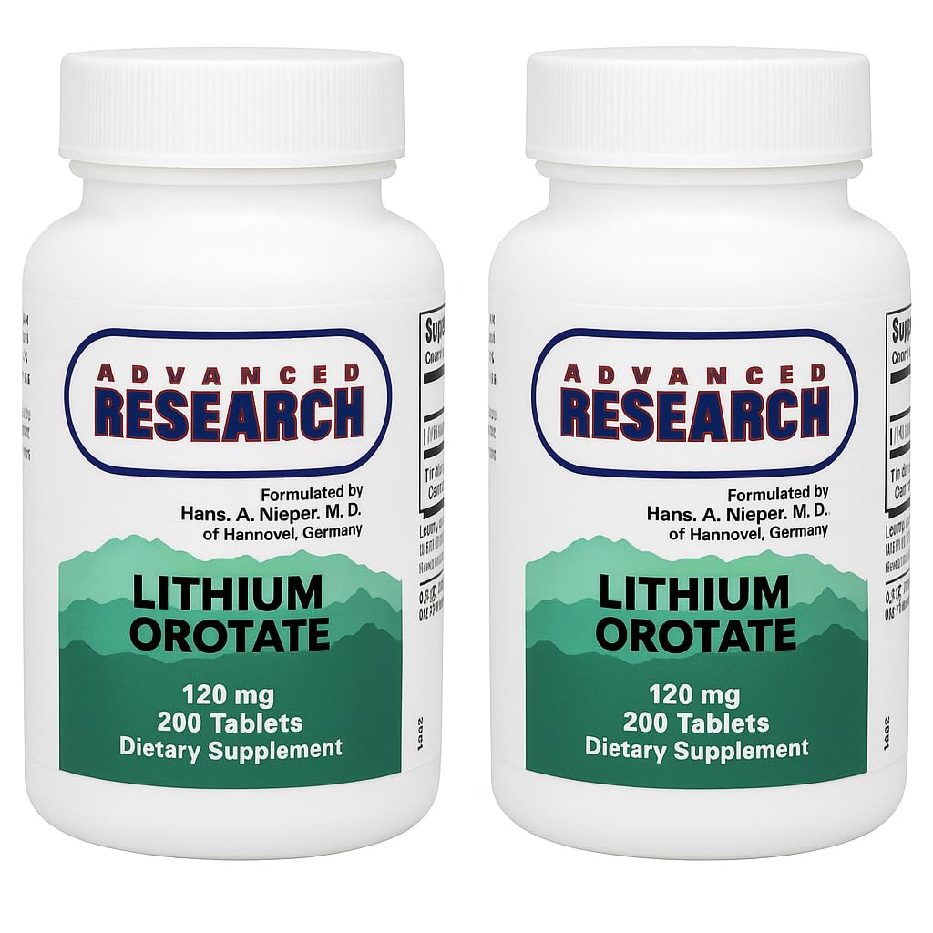 Vettori Nutrienti Advance Research Lithium Orotate 120 Mg 200 Tavole(Pack of 2)