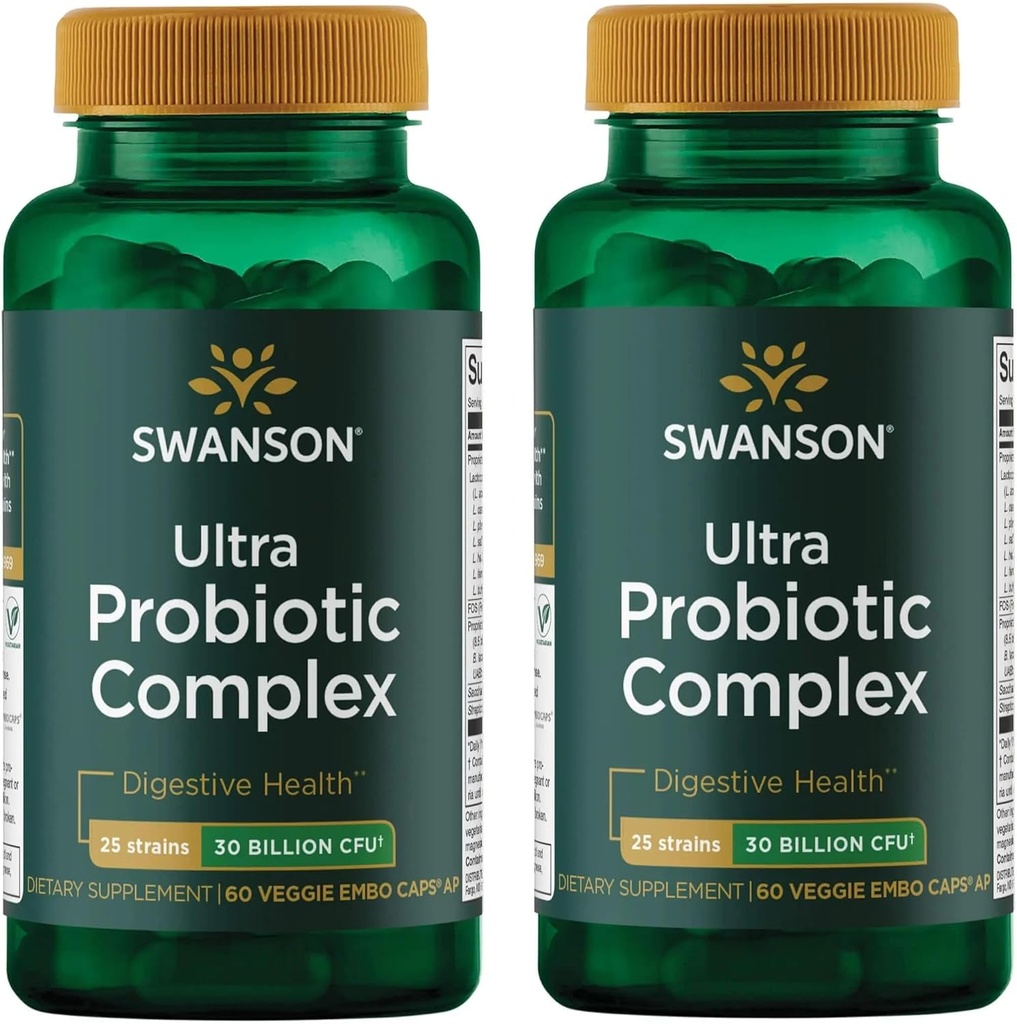 Swanson Ultra Probiotic Complex 30 miliardi di Cfu 60 capsule di veg (2 Confezione)