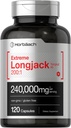 Horbäach - Longjack Tongkat Ali | 240.000 mg (200:1 Potent Extract) | 120 capsule | Extreme Male Performance Supplement | Super Concentrated Herbal Extract Formula | Non-GMO & Gluten Free Pills