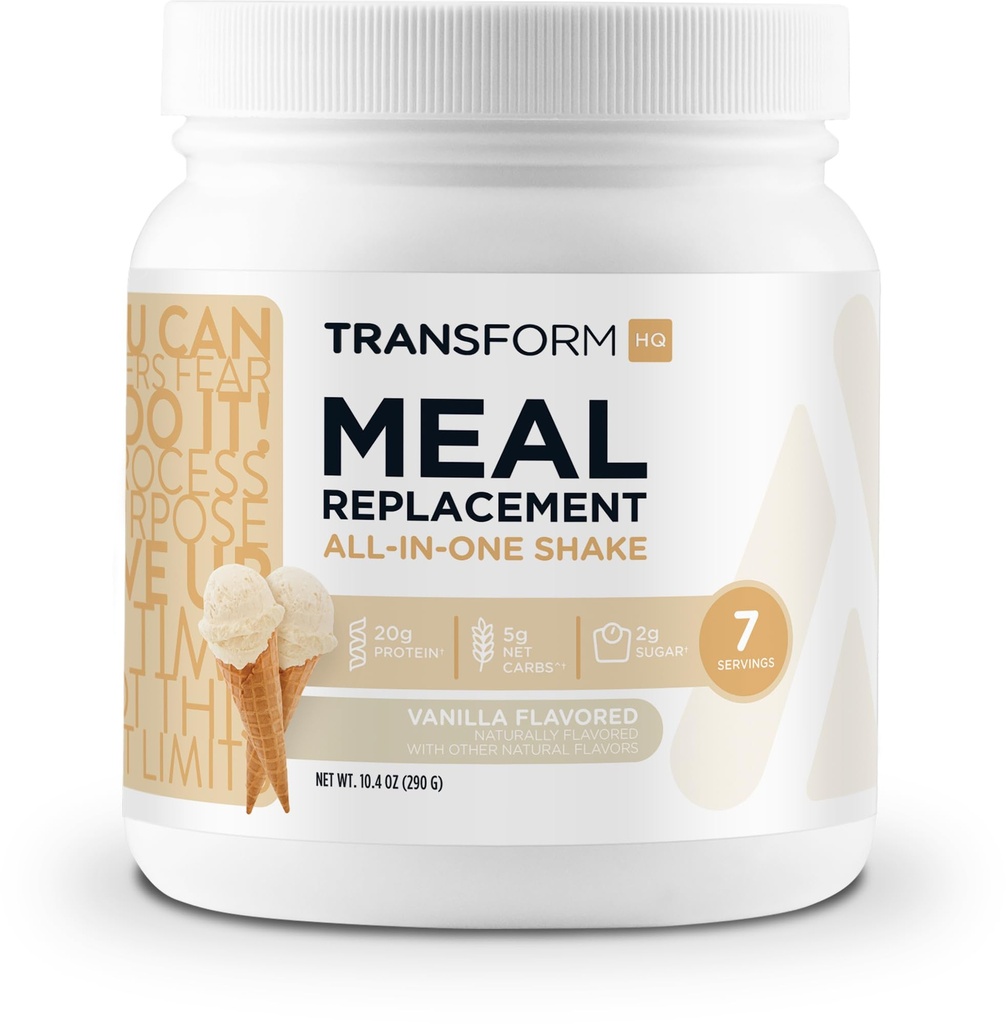 TransformHQ Meal Sostituzione Shake Powder 7 Servings (Vanilla) - Gluten Free, Non-GMO