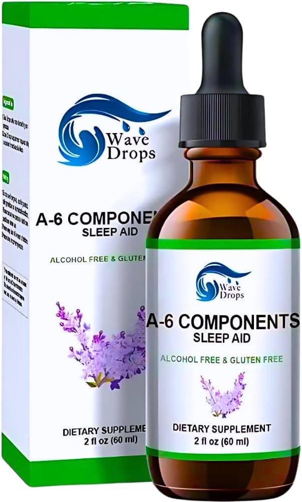 "Sleep Aid Drops Formula speciale con radice valeriana, melatonina, camomilla, lavanda, rosa Rhodiola e vitamina B6 Sleep Support