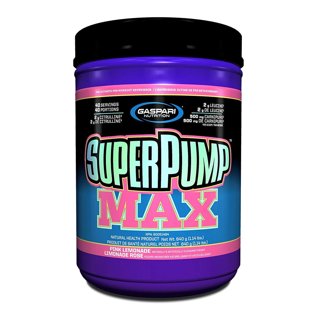 Gaspari Nutrition Superpump Max, Limonata Rosa, 1.41-Pounds