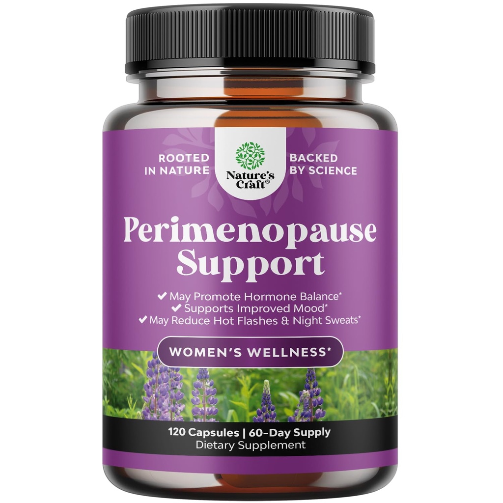 Supplemento completo perimenopause per le donne - Multibenefit Menopause Ease per le donne con Maca Root Vitex Berry & Black Cohosh per i flash caldi Notte Sweats equilibrio ormone e supporto mood (2 mesi)