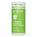 UpNourish Liposomal D3 K2 Vitamina 10000 IU D3 e K2 MK-7 200 mcg - 180 Vitamina D3 k2 (Vitamina D3 con K2) Mini Softgels - Facile da ingoiare K2 D3 Vitamina