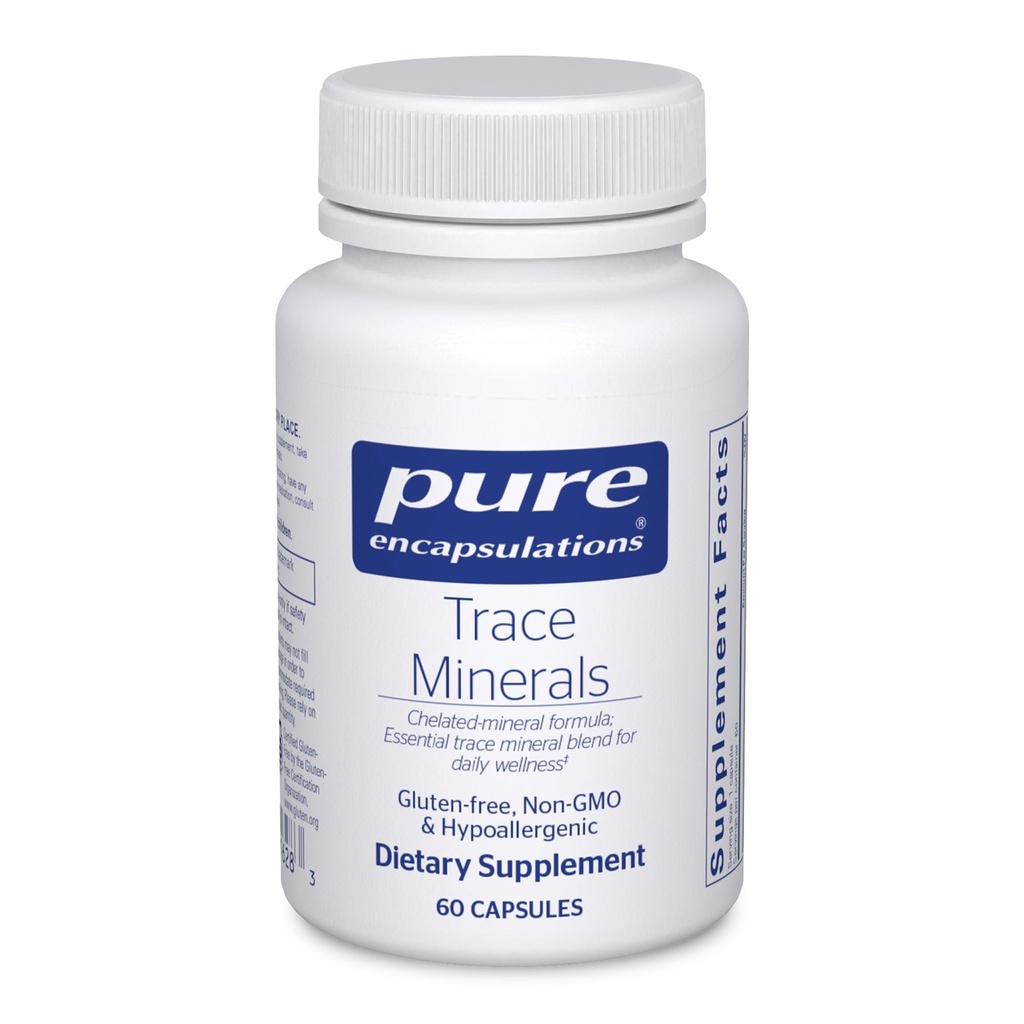 Pure Encapsulations Trace Minerals - Integratore Multiminerale - Integratore Minerale - Supporta Metabolismo e Funzione Cellulare* - Gluten Free & Vegan - 60 Capsule
