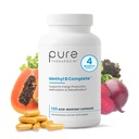 Pure Therapro Rx Methylated B Complex Vitamins Made in USA, 4 mesi di alimentazione | Methyl B Complete Quatrefolic 5-MTHF Folate, B12 Methylcobalamin, TMG Trimethylglycine, Methylfolate | Pharm Grade