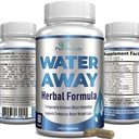 Acqua Away Diuretico Gentle Herbal - Pillole Natural Diuretic Acqua - Allevia Bloating, Ridurre il peso eccessivo dell'acqua con Dandelion Leaf, Tè verde, Detox Cleanse & Urinary Health. Non OGM, 60 capsule