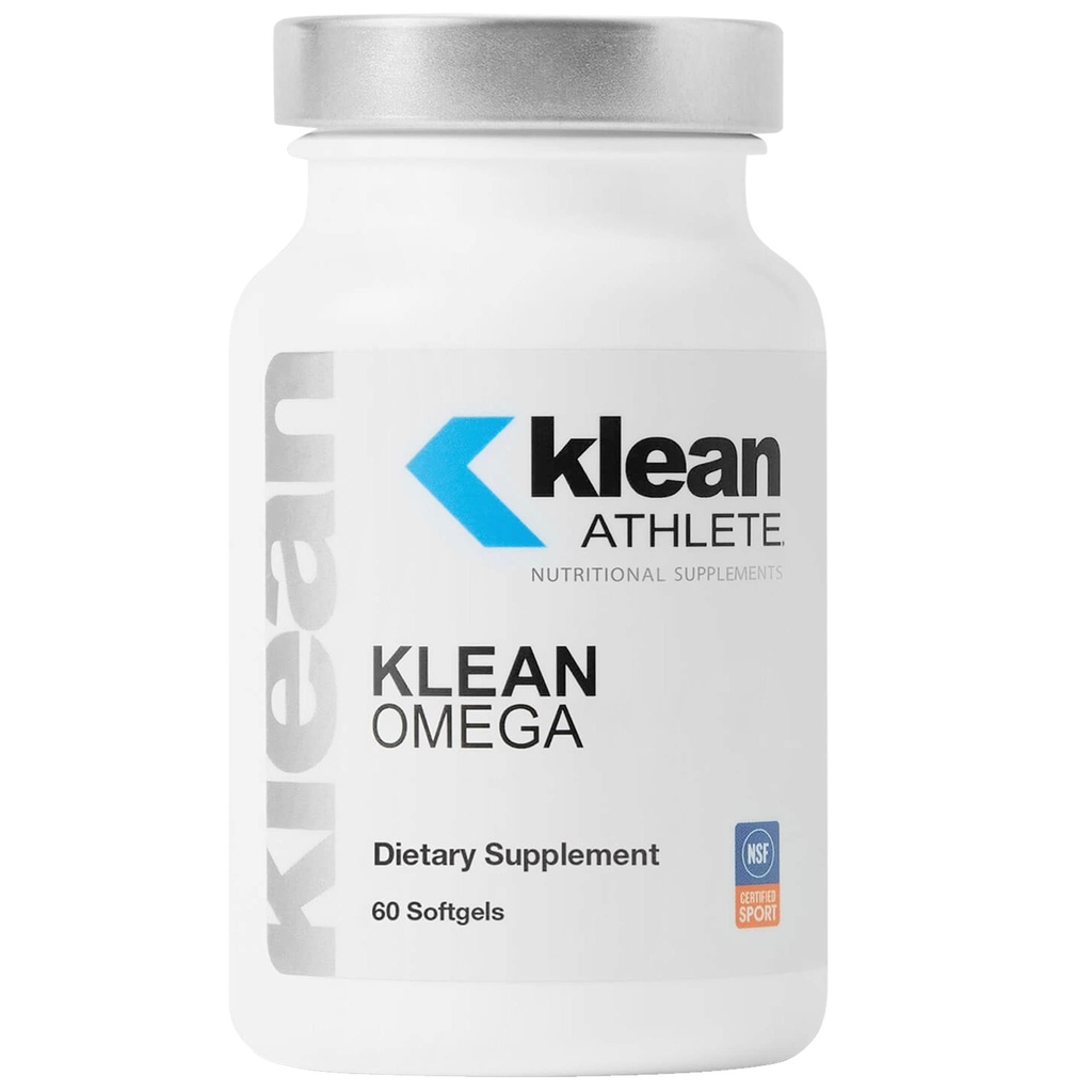 Klean Athlete Klean Omega | Olio di pesce puro in forma di trigliceride per sostenere la salute cardiovascolare, neurologica e congiunta | NSF certificata per lo sport | 60 Softgels