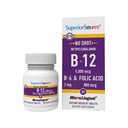 Sorgente superiore No Shot Vitamin B12 Methylcobalamin (5000 mcg), B6, acido folico, compresse sublinguali rapido dissolve, 60 Ct, aumentare l'energia, cuore sano, migliorare il metabolismo, supporto stringa, non OGM