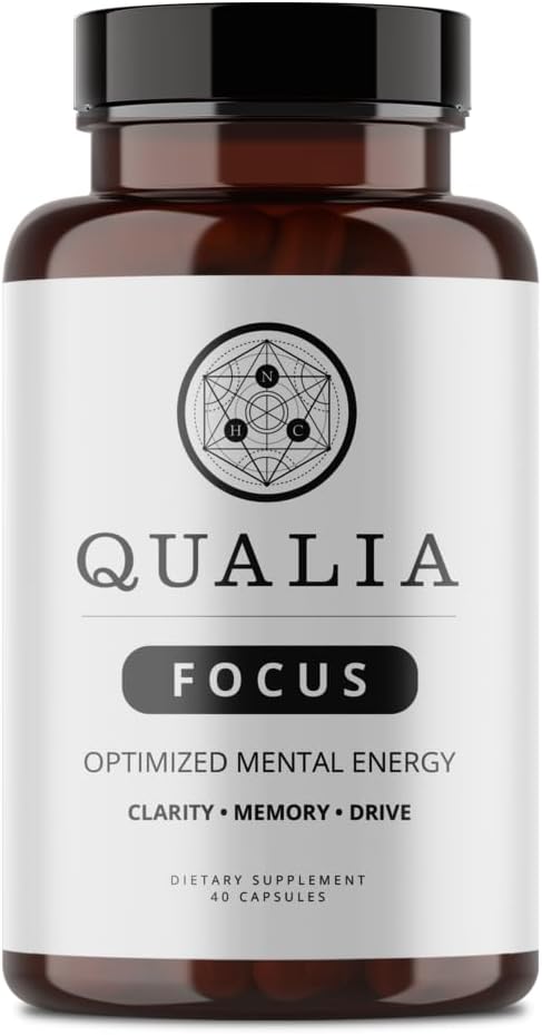 Qualia Focus Brain Booster Supplemento | Un potente nootropic Progettato per fornire energia mentale, allerta, concentrazione e memoria | con Ginkgo Biloba, L-teanina Plus | 1 mese di fornitura