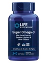 Estensione della vita Super Omega-3 EPA/DHA Fish Oil, sesamo Lignans & Olive Extract – Salute del cuore, Salute del cervello, Inflammation Health Support, Gluten-Free, Facile da ingoiare, Non-GMO, 240 Softgels