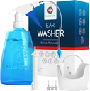 Kit di pulizia dell'orecchio di Medi Grade Compreso Bottiglia di pulitrice dell'orecchio, Bacino con la punta di Quad-Stream - Kit di rimozione della cera d'orecchio per la clarity uditiva avanzata - Strumento di rimozione della cera dell'orecchio per l'igiene dell'orecchio
