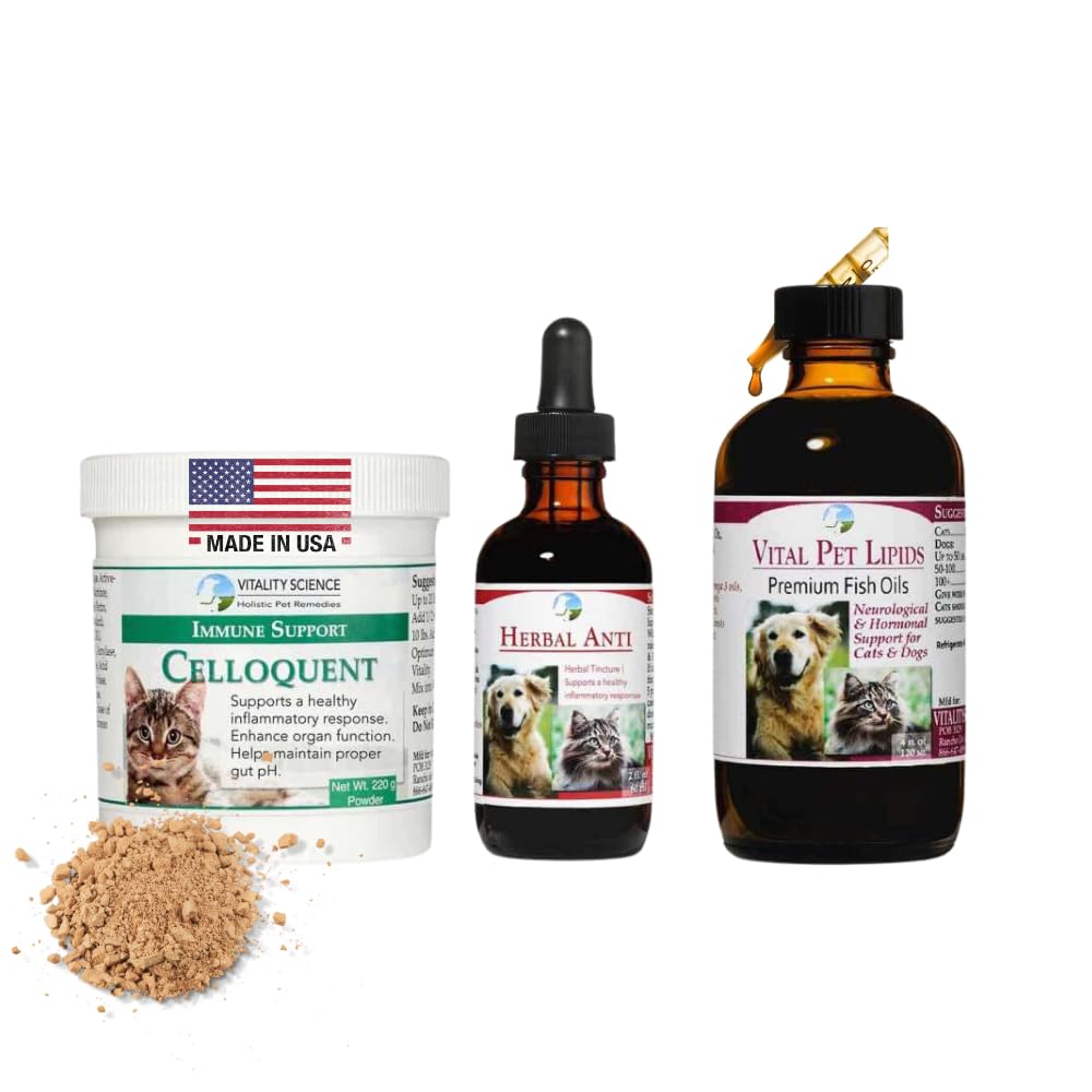 Vitality Science Integratori di Restauro Immune Avanzato per Gatti | Protocollo di Rigenerazione Intensa | Aiuta con Rilievo Dolore (Small)