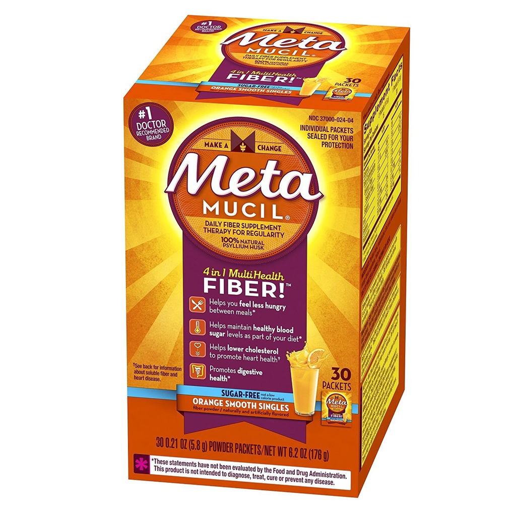 Metamucil Fibra Singola Smooth Texture Sugar Free Orange - 30 Pacchetti