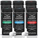 Viter Energy Extra Forza Tante Caffeina Caffeina 80mg, Vitamine B, Zucchero Libero. (Varietà, 20pcs, 6 Pack)