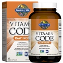 Supplemento di ferro crudo del codice di vitamina di giardino di vita - 30 capsule vegane, 22 mg una volta ferro quotidiano, vitamine C, B12, Folate, frutta, verdura e probiotici, Supplementi di ferro per le donne, supporto di energia e anemia