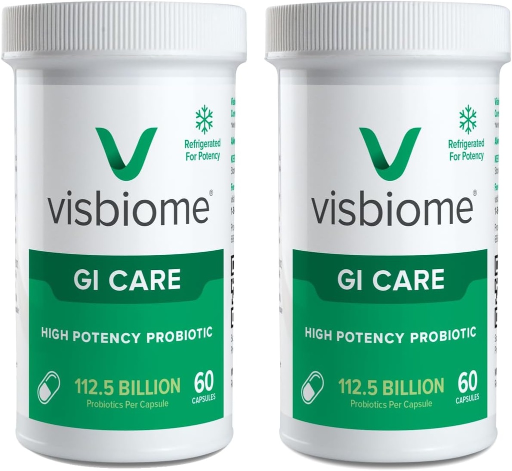 Visbiome® GI Care - High Potency Probiotic - 112,5 Billion CFU Live Probiotics, Original De Simone Formulation, Made in USA, 120 Capsule.